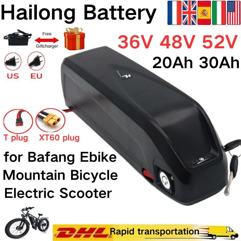 Ebike Battery 48V 20Ah Hailong - Batería Hailong de 36V 48V 52V