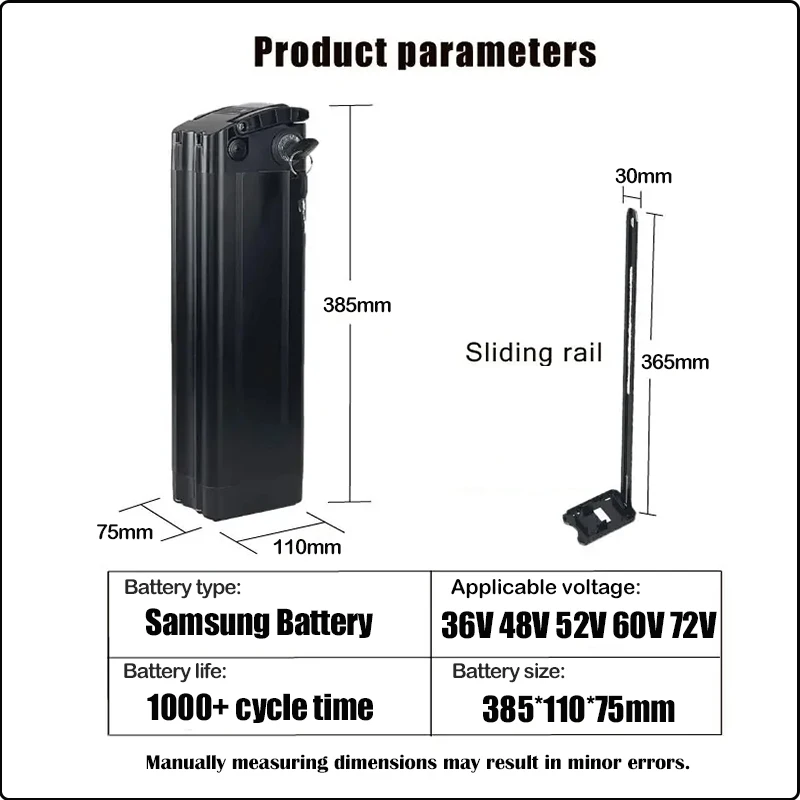 36v48v52v 60v 72v Bafang 1000w - Electric Bicycle Battery 72V 30Ah reseña y precio
