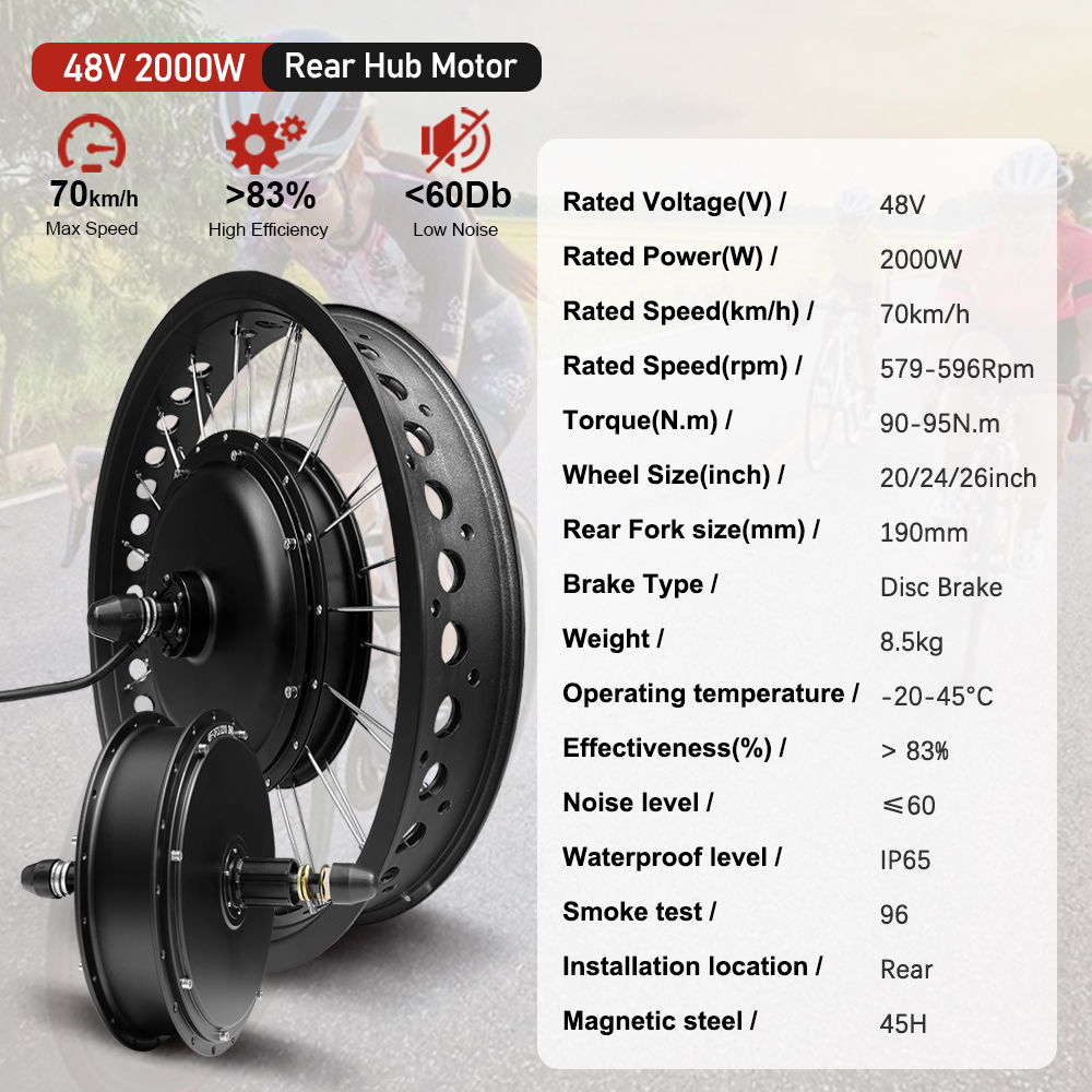 Kit de Motor de bicicleta eléc - 72V 5000W Hub Motor Kit reseña y precio
