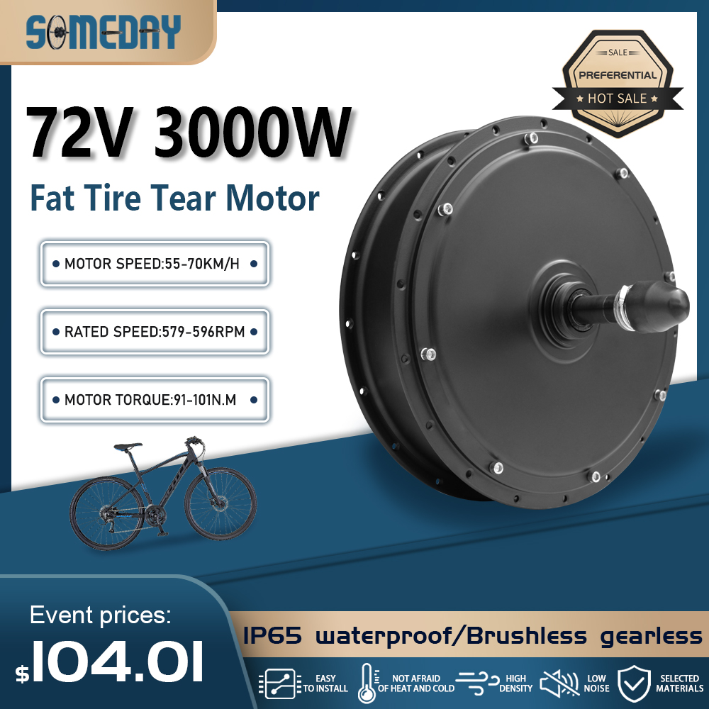 Motor de buje trasero sin esco - Ebike Conversion Kit 72V 3000W reseña y precio